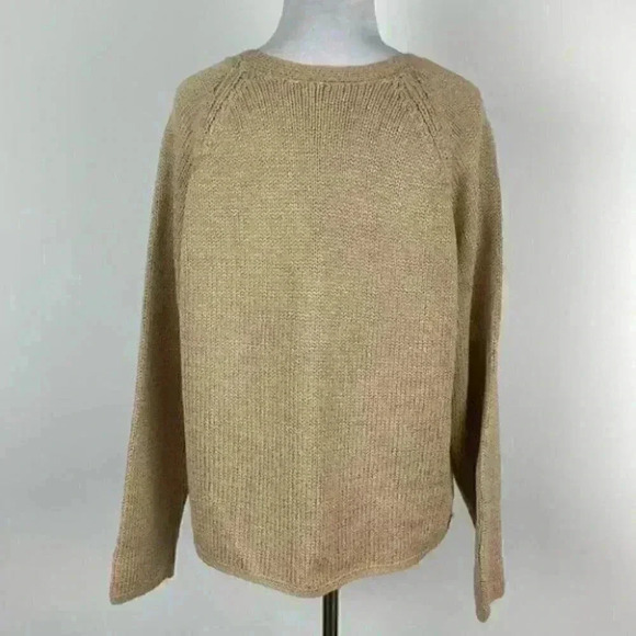 J Jill sweater size S 57% silk brown cream tree - Picture 5 of 8